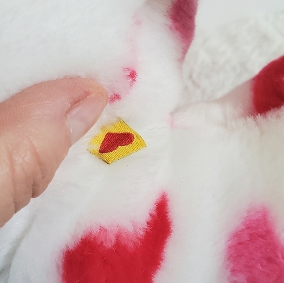 Build A Bear Valentine Hearts White Red Pink Teddy Bear - Picture 10 of 13
